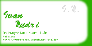 ivan mudri business card