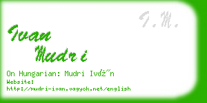 ivan mudri business card